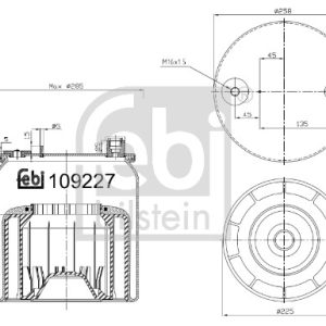 Burduf suspensie pneumatica FEBI BILSTEIN 109227 – imagine produs