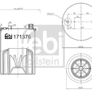 Burduf suspensie pneumatica FEBI BILSTEIN 171376 Burduf suspensie pneumatica FEBI BILSTEIN 171376 – imagine produs