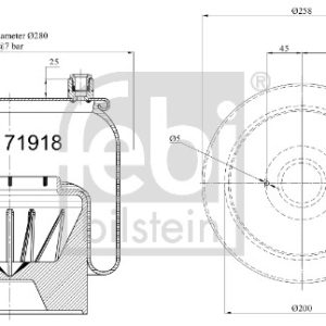 Burduf suspensie pneumatica FEBI BILSTEIN 171918 – imagine produs