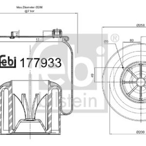 Burduf suspensie pneumatica FEBI BILSTEIN 177933 Burduf suspensie pneumatica FEBI BILSTEIN 177933 – imagine produs
