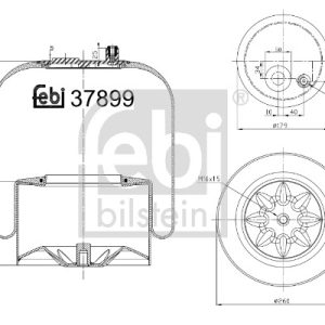 Burduf suspensie pneumatica FEBI BILSTEIN 37899 Burduf suspensie pneumatica FEBI BILSTEIN 37899 – imagine produs
