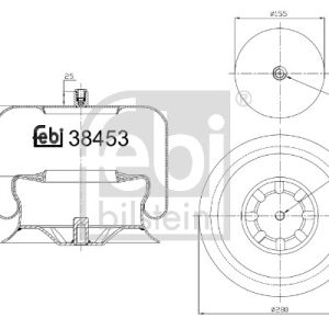 Burduf suspensie pneumatica FEBI BILSTEIN 38453 – imagine produs