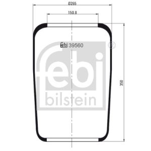 Burduf suspensie pneumatica FEBI BILSTEIN 39560 – imagine produs
