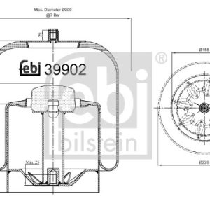 Burduf suspensie pneumatica FEBI BILSTEIN 39902 – imagine produs
