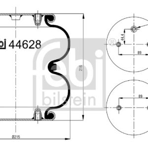 Burduf suspensie pneumatica FEBI BILSTEIN 44628 – imagine produs