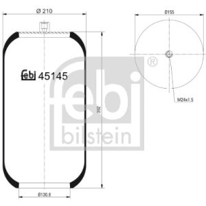 Burduf suspensie pneumatica FEBI BILSTEIN 45145 – imagine produs
