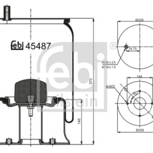 Burduf suspensie pneumatica FEBI BILSTEIN 45487 Burduf suspensie pneumatica FEBI BILSTEIN 45487 – imagine produs