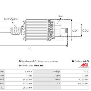 Alternator AS-PL A0960(SEG) – imagine produs