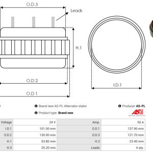 Alternator AS-PL A3700S – imagine produs
