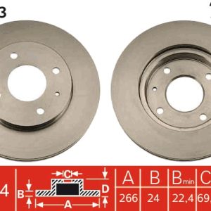 Disc frana MITSUBISHI GALANT VI (E3_A) 1.8 (E32A) benzina 90 cai TRW DF1433