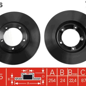 Disc frana MITSUBISHI L400 bus (PD_W, PC_W, PA_V, PB_V, PA_W) 2.5 TD (PA5V/W, PB5V) diesel 99 cai TRW DF4076