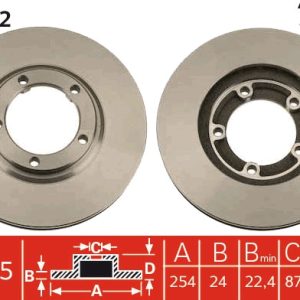 Disc frana MITSUBISHI DELICA / SPACE GEAR 2.5 diesel 99 cai TRW DF4102