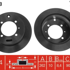 Disc frana MITSUBISHI GALANT VII (E5_A, E7_A, E8_A) 2.0 GLSTD (E57A) diesel 90 cai TRW DF4193