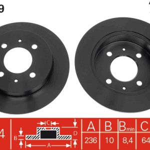 Disc frana MITSUBISHI CARISMA (DA_) 1.6 (DA1A) benzina 103 cai TRW DF4319