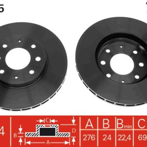 Disc frana MITSUBISHI GALANT VI (E3_A) 2.0 GTI 16V 4x4 (E38A, E39A, E33A) benzina 144 cai TRW DF4345