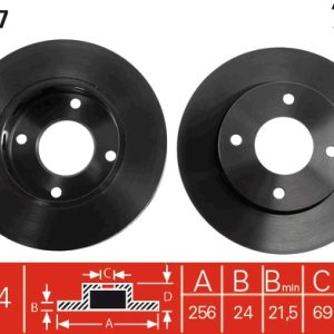 Disc frana MITSUBISHI COLT CZC VI Cabriolet (RG) 1.5 (Z36A) benzina 109 cai TRW DF4457