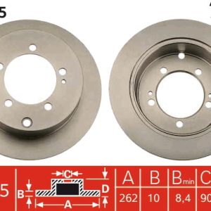 Disc frana MITSUBISHI ECLIPSE II (D3_A) 2000 GS 16V (D32A) benzina 146 cai TRW DF4845
