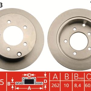 Disc frana MITSUBISHI LANCER VIII (CY_A, CZ_A) 2.0 DI-D (CY8A) diesel 140 cai TRW DF4973