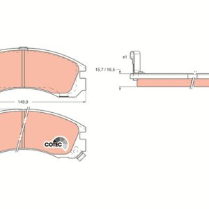 Placute frana MITSUBISHI GALANT VIII (EA_) 2.4 GDI (EA3A) benzina 150 cai TRW GDB1126