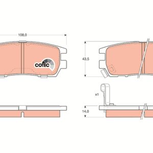 Placute frana MITSUBISHI DELICA / SPACE GEAR 2.5 (PD5W) diesel 99 cai TRW GDB1127