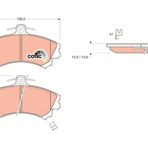 Placute frana MITSUBISHI CARISMA (DA_) 1.9 TD (DA4A) diesel 90 cai TRW GDB1198