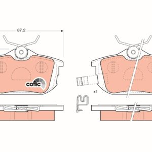 Placute frana MITSUBISHI COLT VI (Z3_A, Z2_A) 1.5 (Z23) benzina 105 cai TRW GDB1314