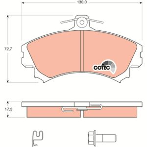 Placute frana MITSUBISHI COLT VI (Z3_A, Z2_A) 1.3 (Z21A) benzina 95 cai TRW GDB1584