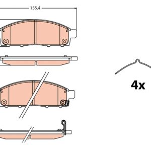 Placute frana MITSUBISHI L200 / TRITON (KJ_, KK_, KL_) 2.2 DI-D 4WD diesel 150 cai TRW GDB2124