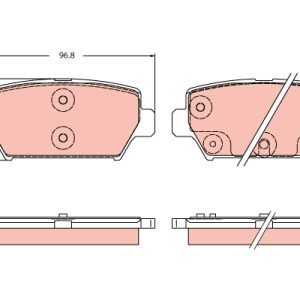 Placute frana MITSUBISHI ECLIPSE CROSS (GK_, GL_) 1.5 T-Mivec 4WD benzina 163 cai TRW GDB2435