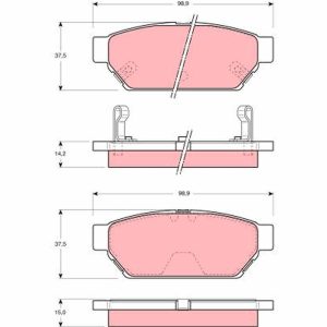 Placute frana MITSUBISHI COLT V (CJ_, CP_) 1600 GLX (CJ4A) benzina 90 cai TRW GDB3045