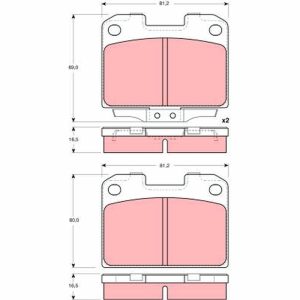 Placute frana MITSUBISHI 3000 GT cupe (Z1_A) 3.0 Turbo 4WD (Z16A) benzina 286 cai TRW GDB3104