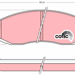 Placute frana MITSUBISHI L200 (K7_T, K6_T, K5_T) 2.0 (K62T) benzina 122 cai TRW GDB3124