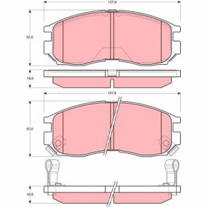 Placute frana MITSUBISHI GALANT VIII combi (EA_, EC_) 2.5 V6 24V (EA5W) benzina 163 cai TRW GDB3133