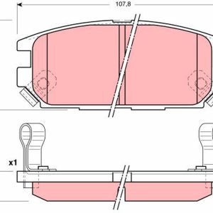 Placute frana MITSUBISHI LANCER VII (CS_A, CT_A) EVO VII (CT9A) benzina 280 cai TRW GDB3199