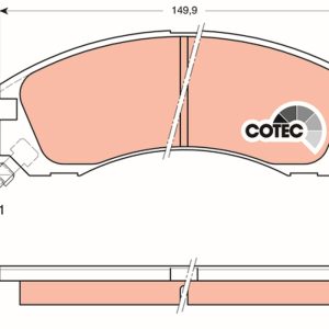 Placute frana MITSUBISHI OUTLANDER II (CW_W) 2.0 4WD benzina 147 cai TRW GDB3200