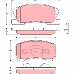 Placute frana MITSUBISHI L200 (K7_T, K6_T, K5_T) 2.8 TD 4WD (K77T) diesel 125 cai TRW GDB3220