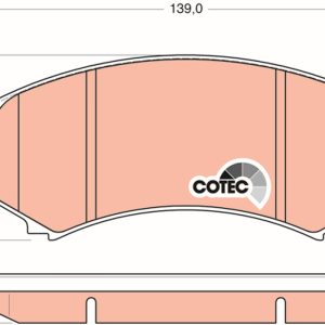 Placute frana MITSUBISHI GRANDIS (NA_W) 2.4 MIVEC (NA4W) benzina 165 cai TRW GDB3246