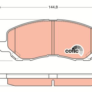 Placute frana MITSUBISHI LANCER VIII (CY_A, CZ_A) 1.8 DI-D (CY9A) diesel 150 cai TRW GDB3287