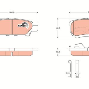Placute frana MITSUBISHI LANCER VIII (CY_A, CZ_A) 1.8 (CY3A, CY6A) benzina 140 cai TRW GDB3341