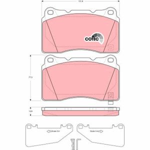 Placute frana MITSUBISHI LANCER VII (CS_A, CT_A) EVO IX (CT9A) benzina 290 cai TRW GDB3349