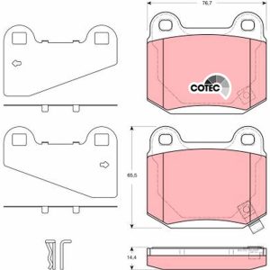 Placute frana MITSUBISHI LANCER VII (CS_A, CT_A) EVO IX (CT9A) benzina 280 cai TRW GDB3350
