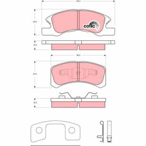 Placute frana MITSUBISHI MIRAGE / SPACE STAR VI hatchback (A0_A) 1.2 (A03A) benzina 80 cai TRW GDB3358