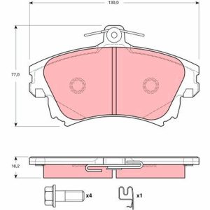Placute frana MITSUBISHI COLT CZC VI Cabriolet (RG) 1.5 Turbo (Z37A) benzina 150 cai TRW GDB3389