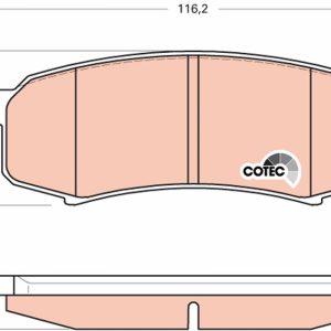 Placute frana MITSUBISHI PAJERO CLASSIC (V2_W, V6_W, V7_W) 3.2 DI-D (V68W, V78W) diesel 170 cai TRW GDB3464