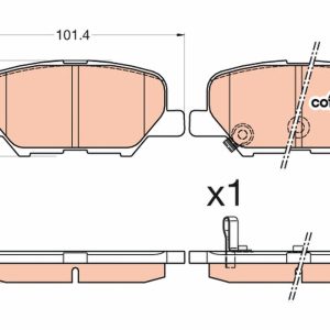 Placute frana MITSUBISHI ASX (GA_W_) 1.6 MIVEC (GA1W) benzina 117 cai TRW GDB3583