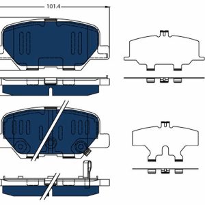 Placute frana MITSUBISHI OUTLANDER III (GG_W, GF_W, ZJ, ZL, ZK) 2.4 Hybrid 4WD (GG3W) benzina/elector 208 cai TRW GDB3583BTE