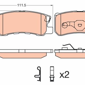 Placute frana MITSUBISHI OUTLANDER II (CW_W) 2.0 DI-D (CW8W) diesel 140 cai TRW GDB3595