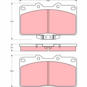 Placute frana MITSUBISHI 3000 GT cupe (Z1_A) 3.0 Turbo 4WD (Z16A) benzina 286 cai TRW GDB4076