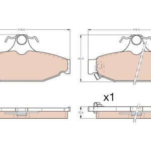 Placute frana MITSUBISHI GALANT V (E1_A) 2.0 GLS (E15A) benzina 102 cai TRW GDB4089