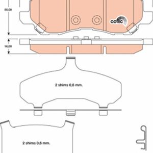 Placute frana MITSUBISHI OUTLANDER II (CW_W) 3.0 4WD (CW6W) benzina 220 cai TRW GDB4142
